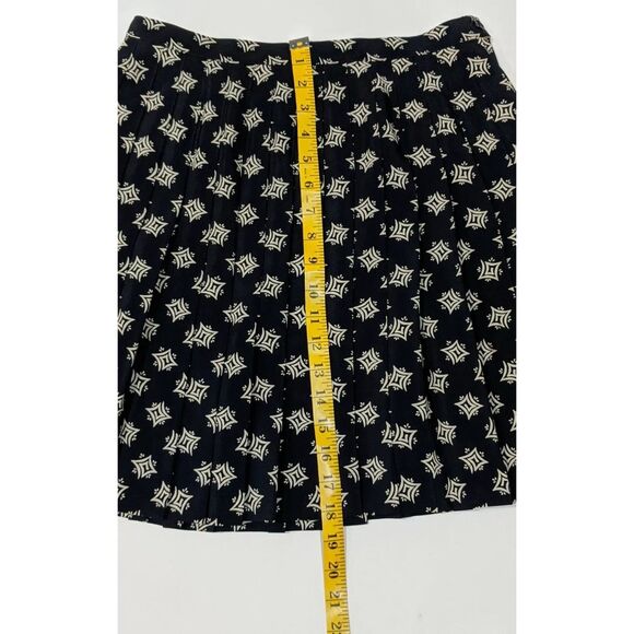 Vintage Express Pleated Mini Skirt 90s Dark Navy Blue Graphic size 9/10 - Picture 6 of 8